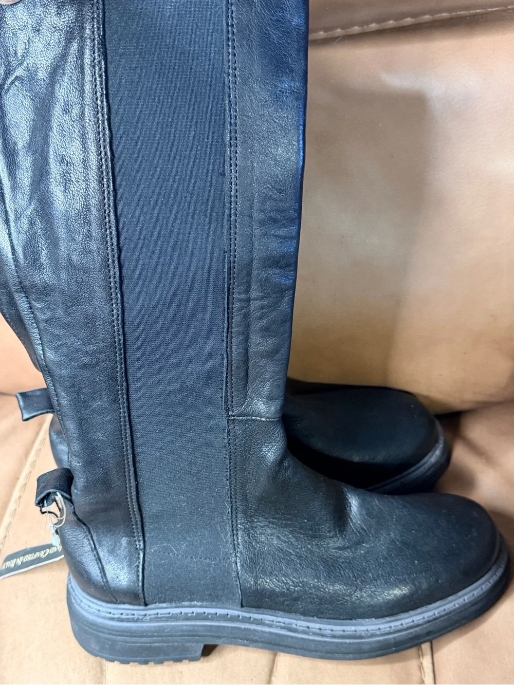 Emanuele Crasto Black Leather Boots nwt